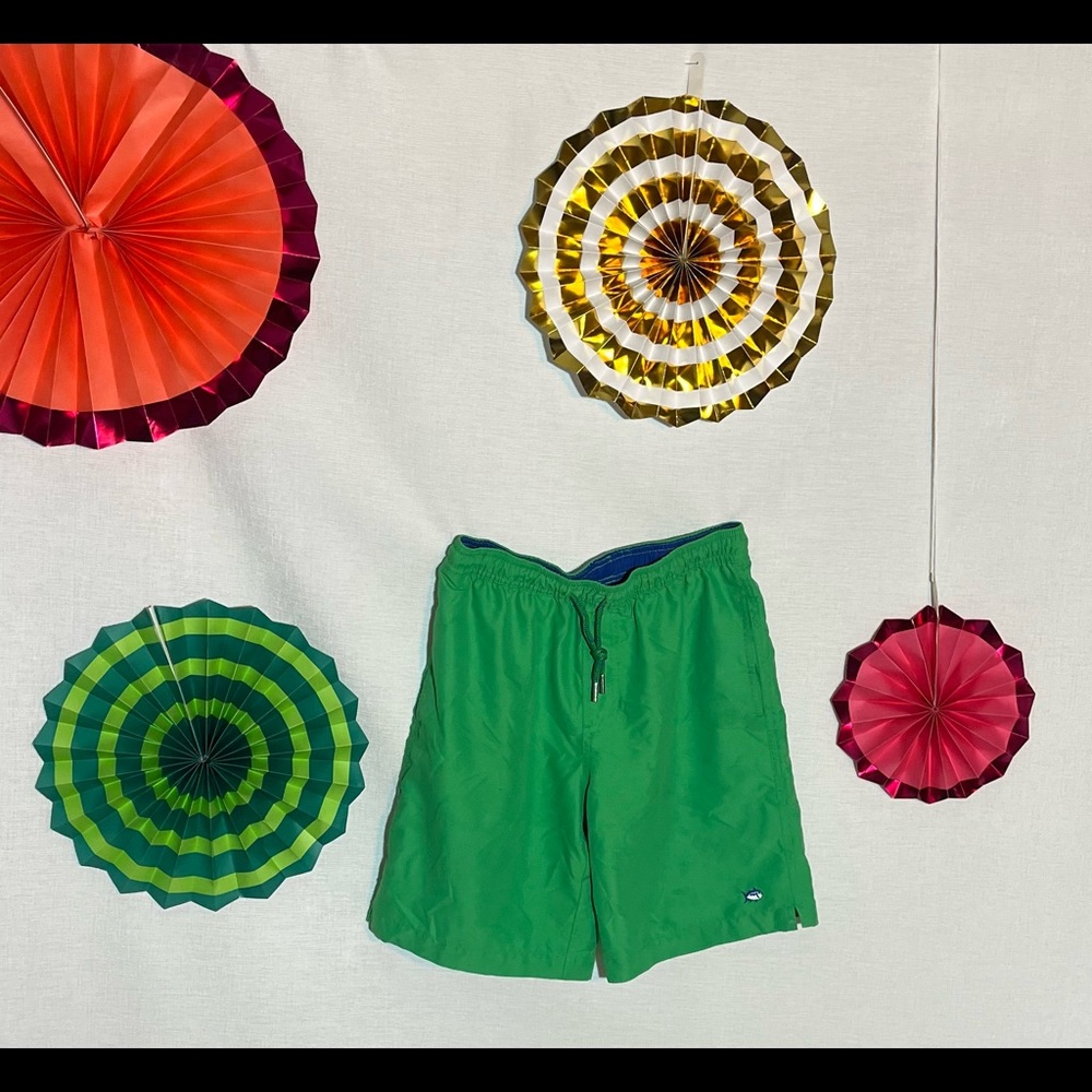 Southern tide boys swim trunks green